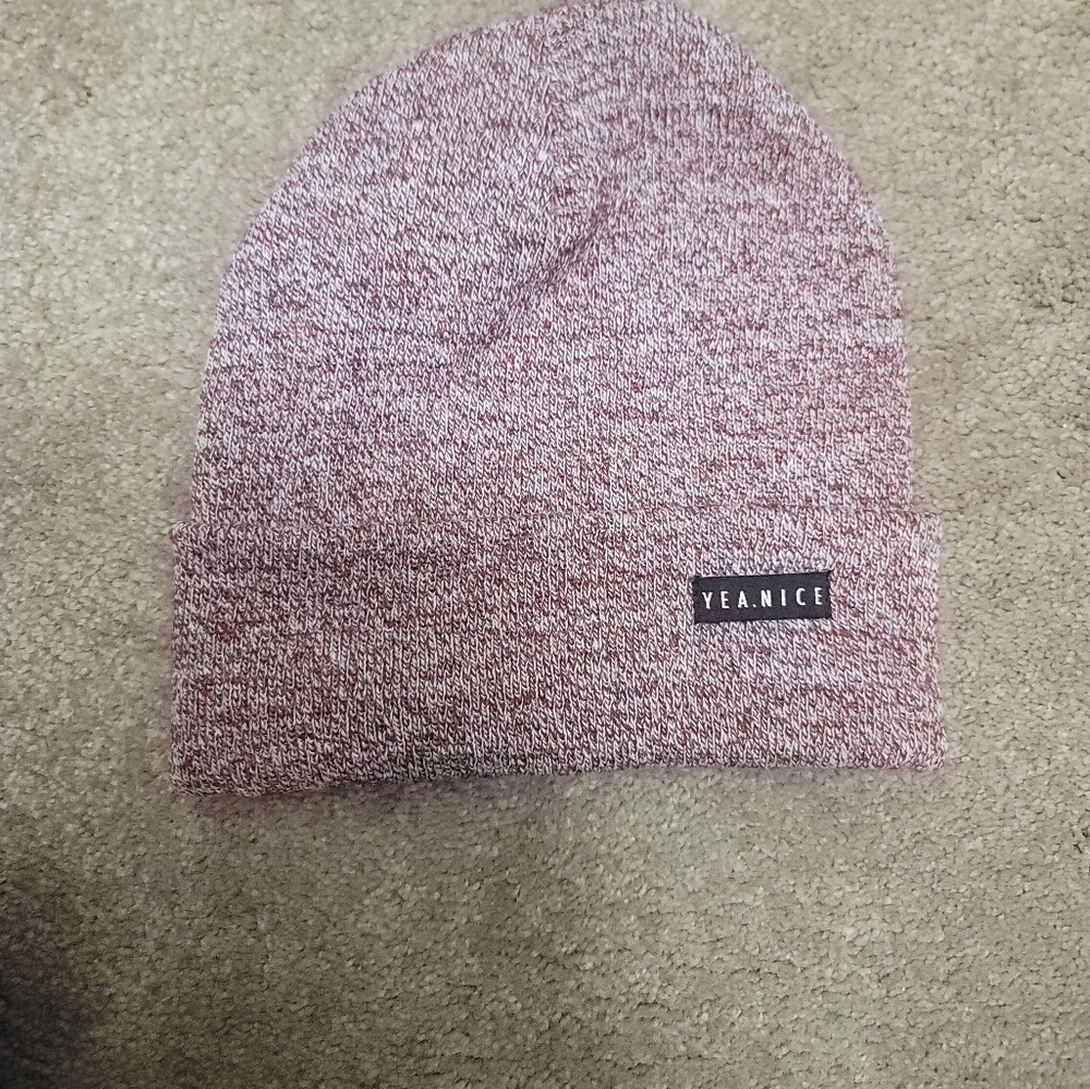 Yea. Nice Acrylic Red White Black Cuffed Beanie